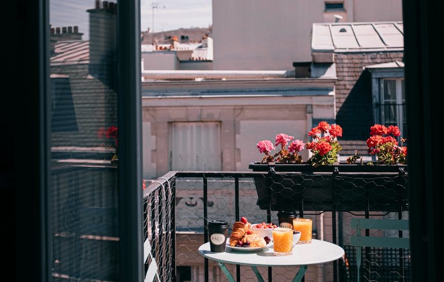 photo of breakfast on terrace